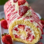 Strawberry Cream Roll Cake Recipe First Image