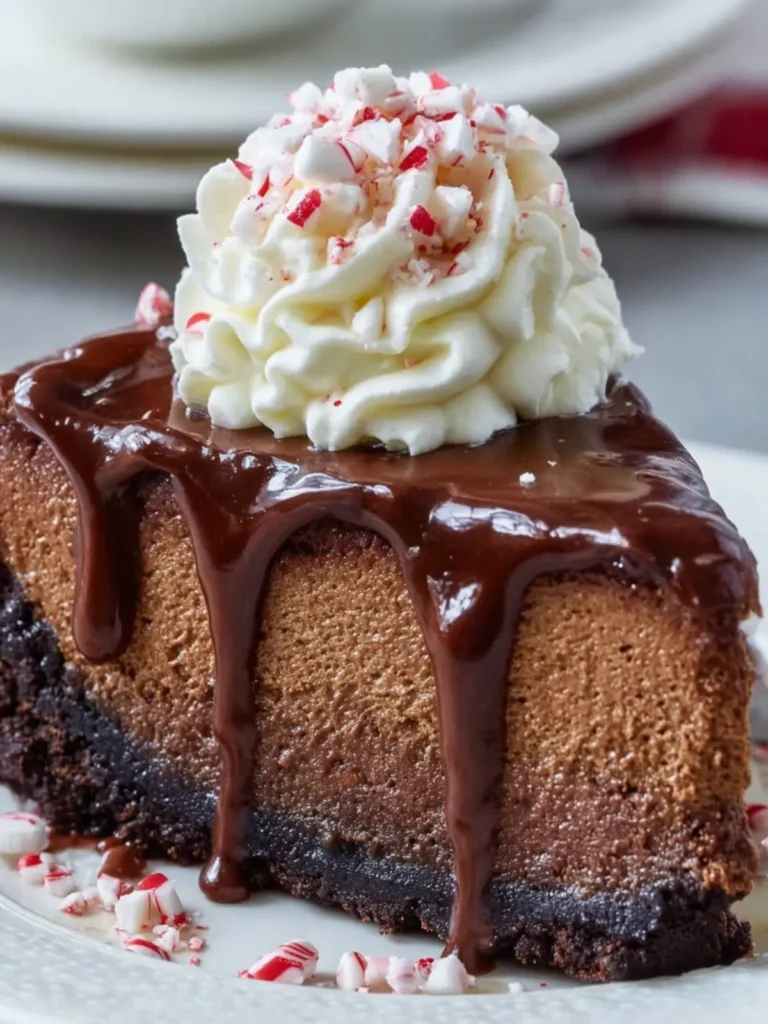 Rich Chocolate Peppermint Cheesecake First Image