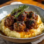 Savory Meatballs with Mashed Potatoes First Image