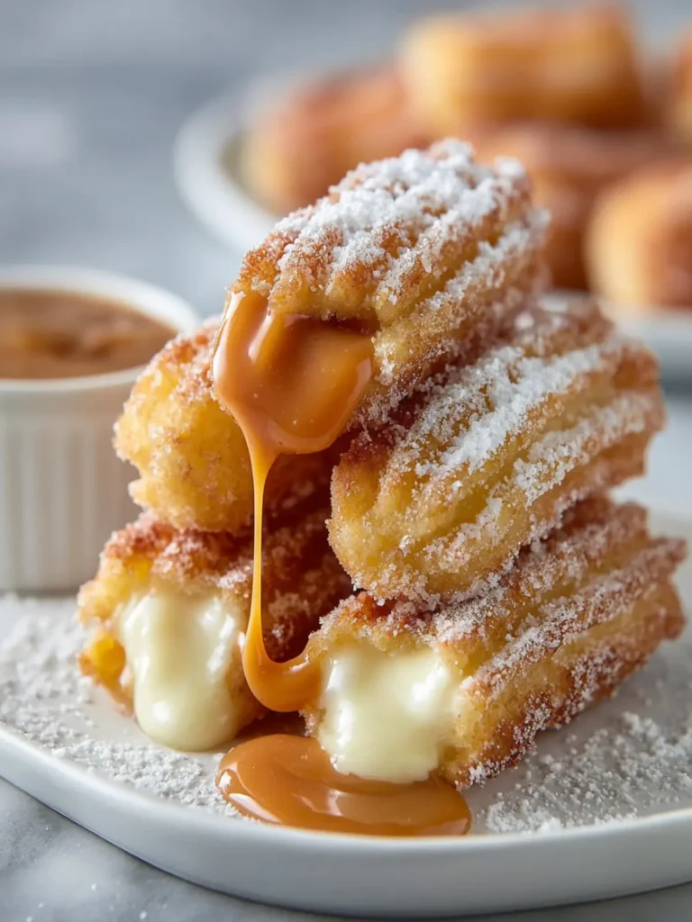 Creamy Caramel Filled Churros First Image