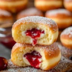 Fluffy Jam-Filled Donuts Treat First Image