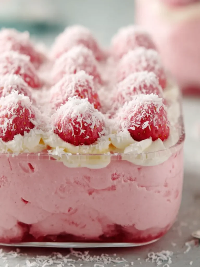 Strawberry Coconut Cream Dessert First Image