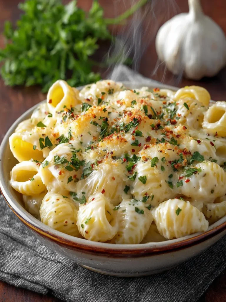 Creamy Garlic Parmesan Pasta Dish First Image