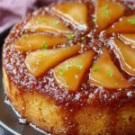 Irresistible Caramel Pear Upside-Down Cake Recipe First Image