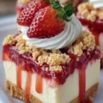 Decadent Strawberry Cheesecake Bars First Image