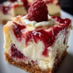Raspberry Swirl Cheesecake Bars First Image