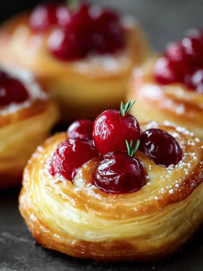 Rustic Cherry Danish Pastries First Image