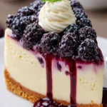 Creamy Blackberry Cheesecake Dessert First Image