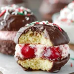 Chocolate Cherry Sandwich Cookies First Image