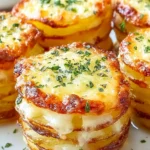 Irresistible Cheesy Mini Potato Gratin Stacks Recipe First Image