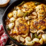 Onion Soup Gravy Chicken Skillet First Image