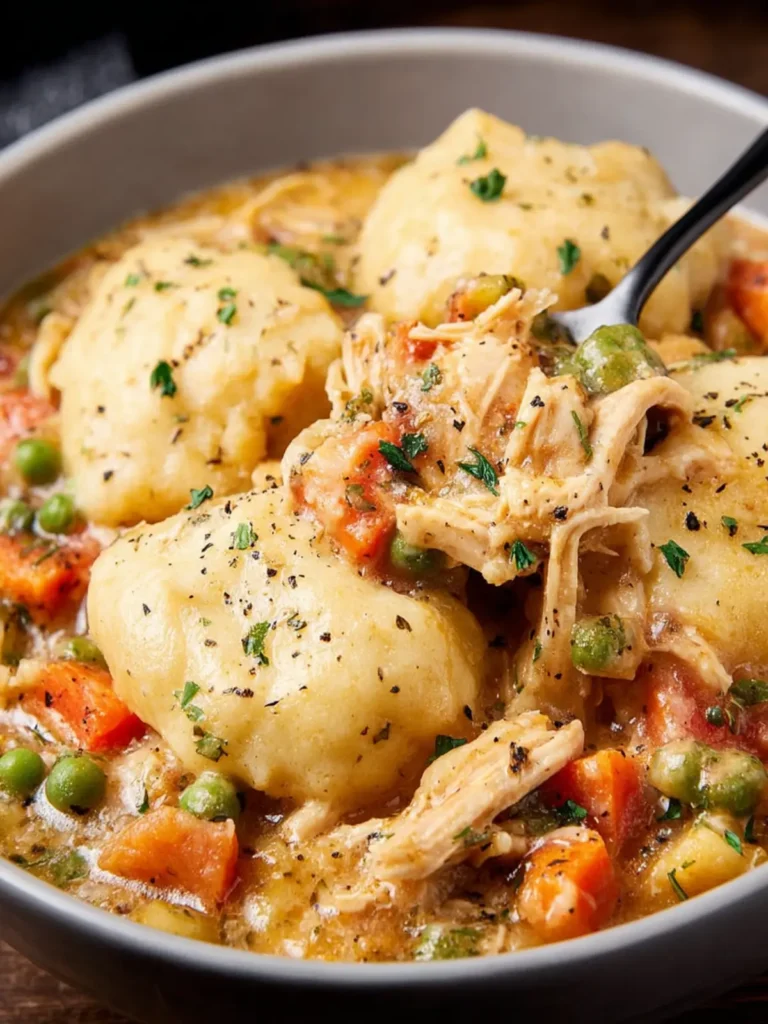 Slow Cooker Chicken and Dumplings First Image