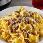 Instant Pot French Onion Ground Beef and Noodles First Image