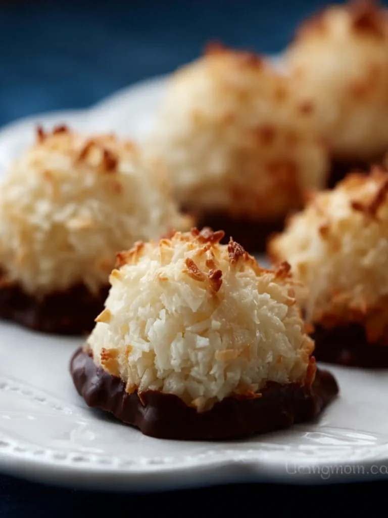 Easy Coconut Macaroons (Rounded Coconut Cookies) First Image