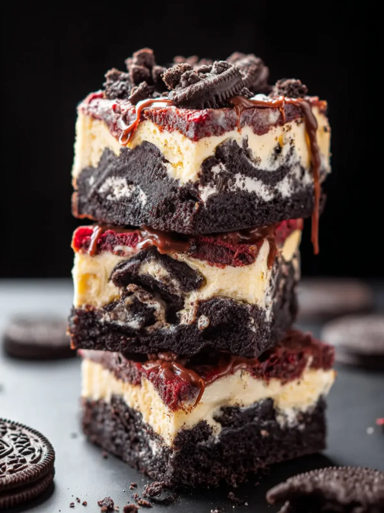 Loaded Cream Cheese Oreo Brownies First Image