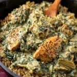 Creamy Spinach Artichoke Chicken and Rice (One-Pot Recipe) First Image