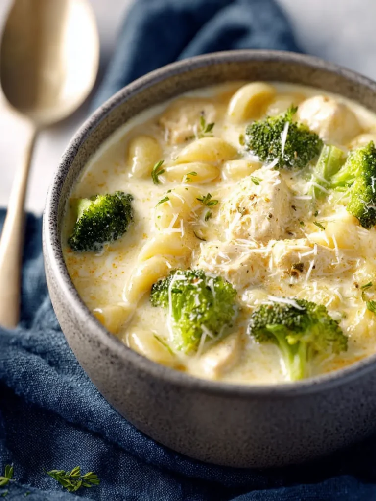 Chicken Alfredo Soup with Broccoli First Image