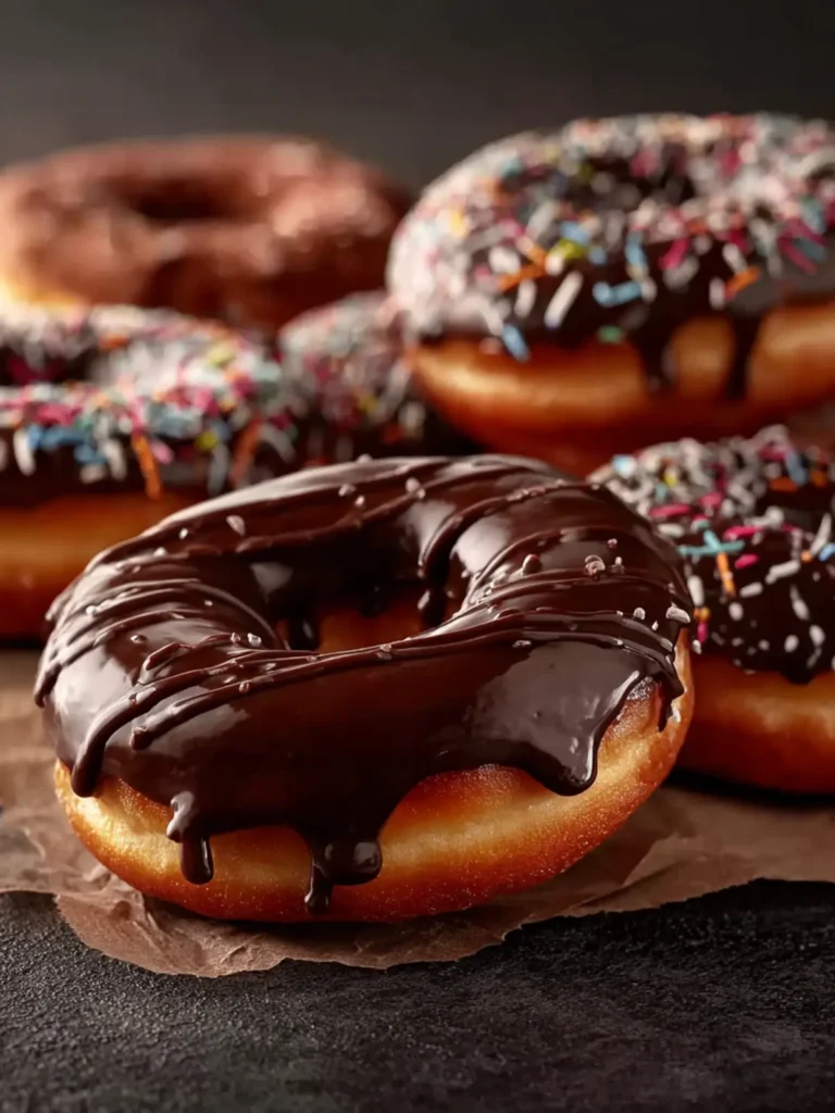 Chocolate Glazed Donuts First Image