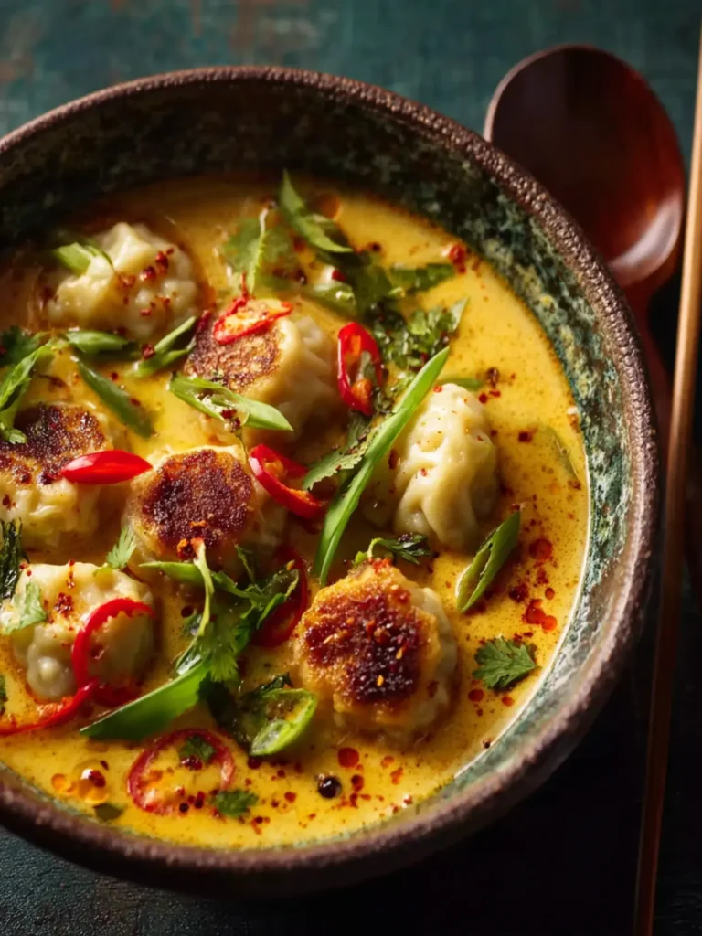 Coconut Curry Soup with Dumplings First Image