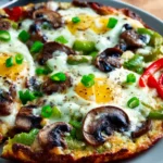 Egg-Crust Vegetarian Breakfast Pizza First Image