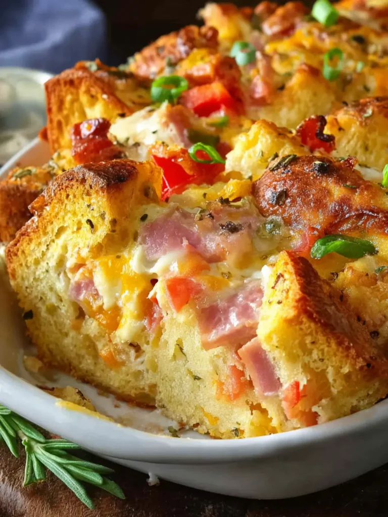 Ham and Cheese Breakfast Strata First Image