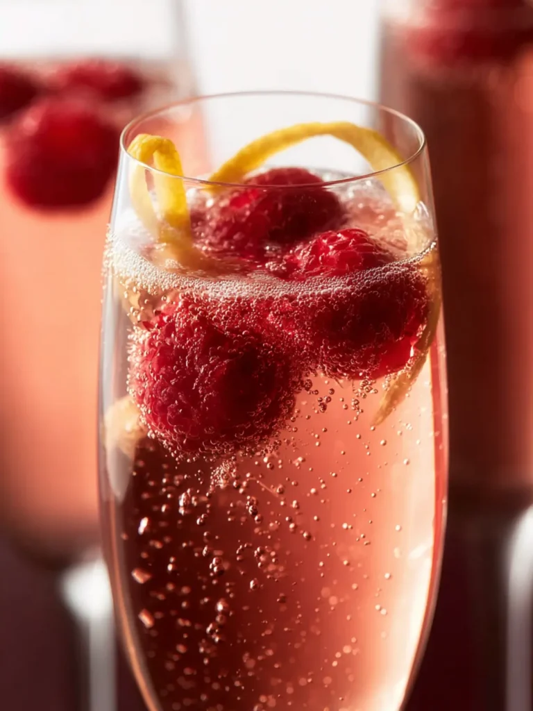 Raspberry Blush Prosecco Cocktail First Image