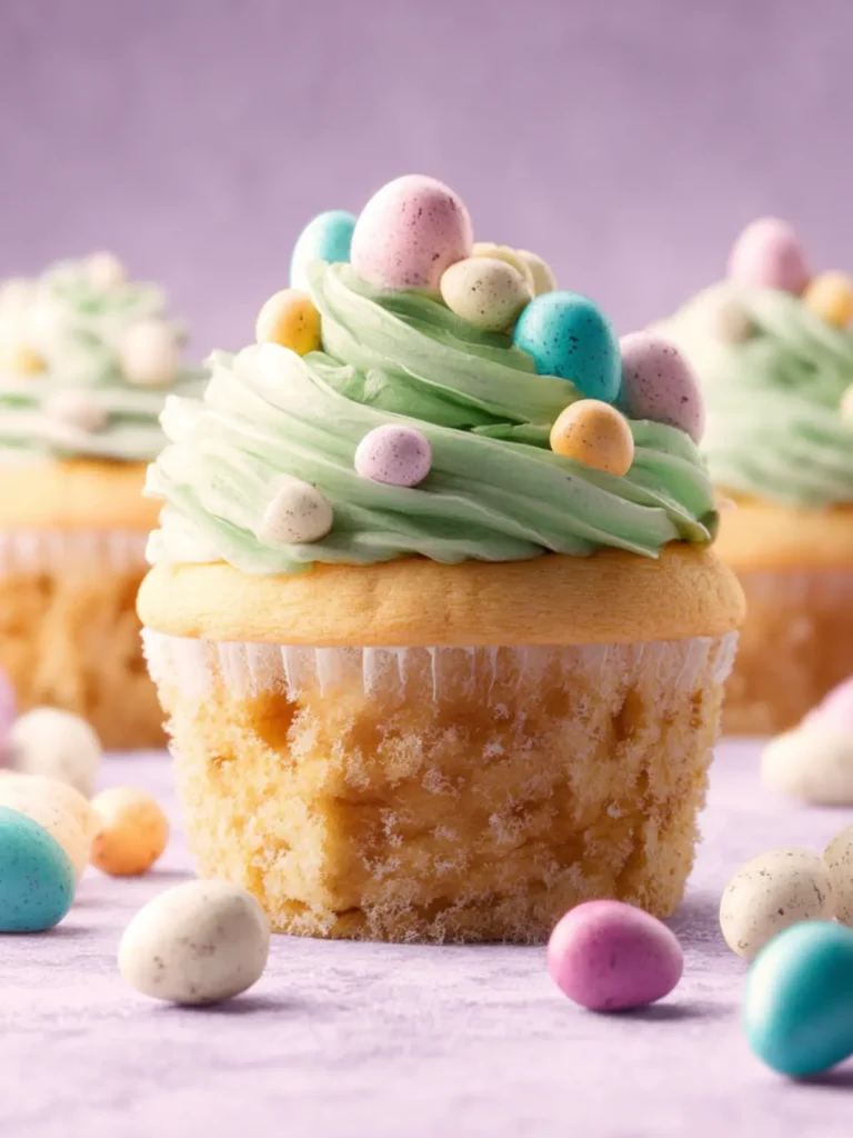 Vanilla Easter Cupcakes First Image