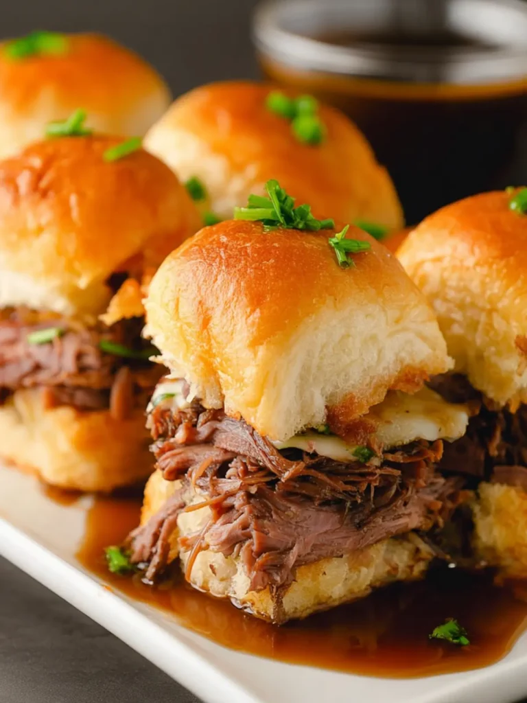 Easy French Dip Sliders Au Jus First Image