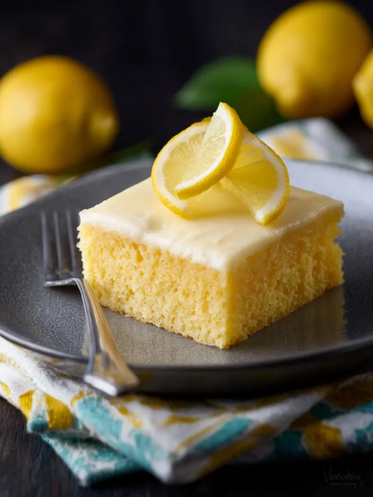 Easy Lemon Sheet Cake First Image
