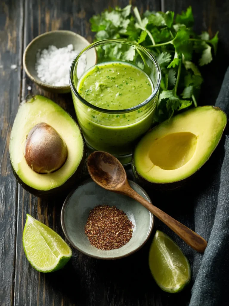 Ingredients for Avocado Cilantro Lime Dressing First Image