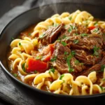 Slow Cooker Beef and Noodles First Image