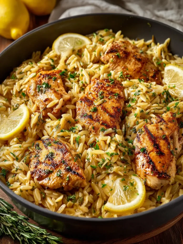 Lemon Chicken Orzo Skillet First Image