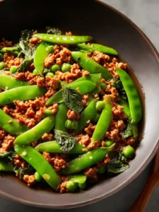 Spicy Ground Turkey and Snap Peas First Image